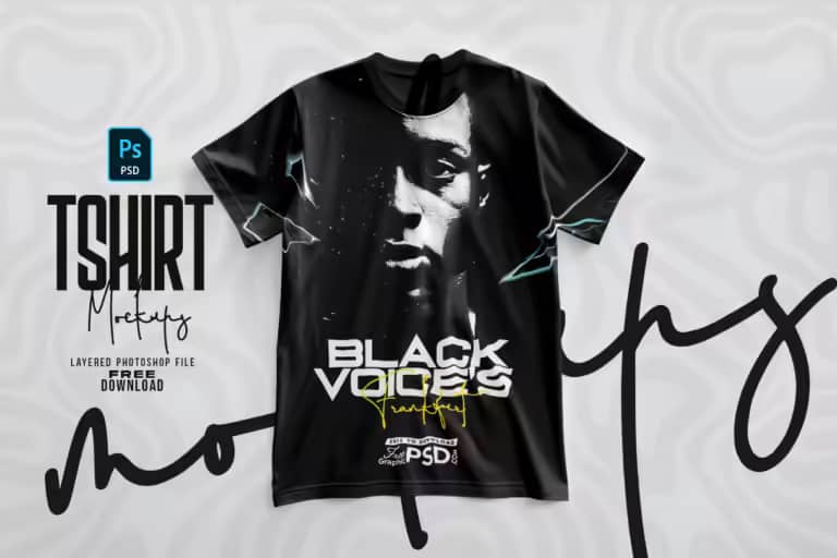 Free Oversized Tshirt-Front Side Mockup PSD